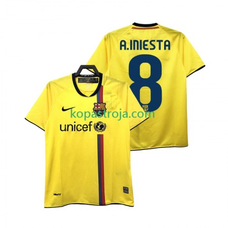 Billiga Fotbollströjor FC Barcelona A INIESTA 8 2008 2009 Retro Borta tröja Kortärmad